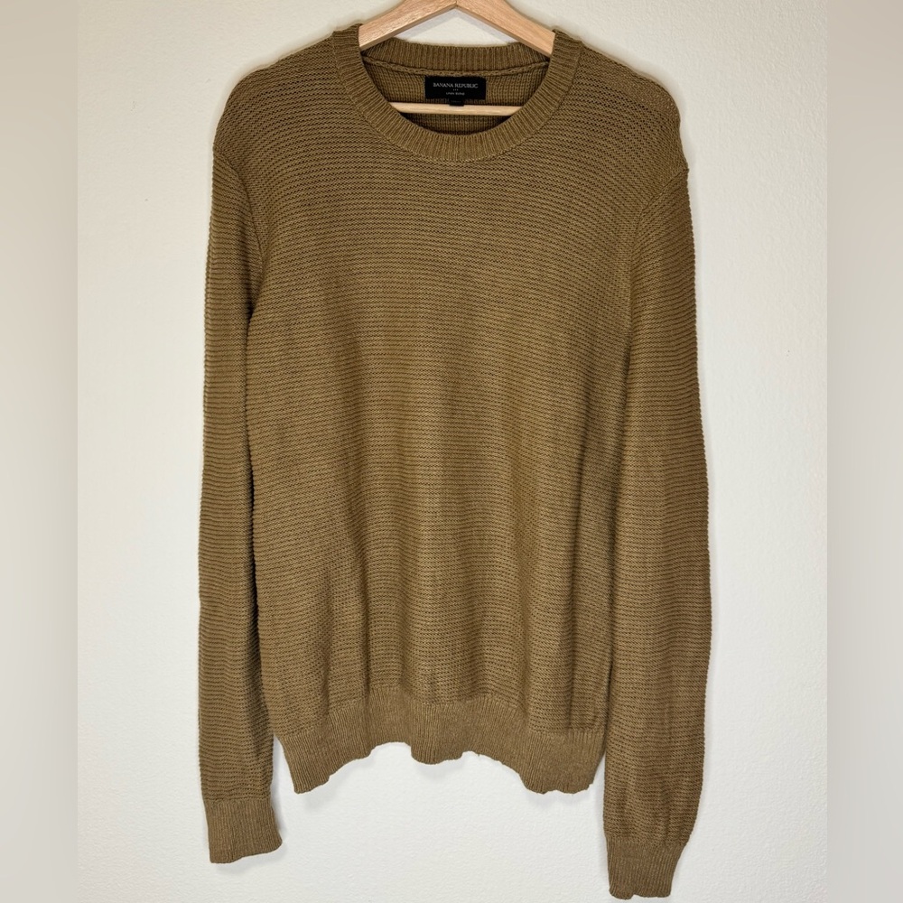 Banana Republic Banana Republic Linen Blend Neutral Sweater Size M